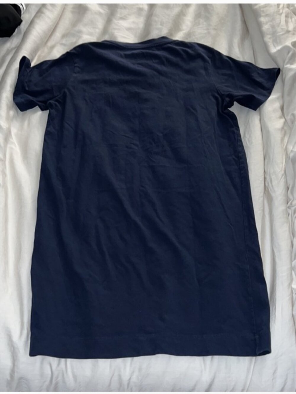 Everlane Weekend Tee Dress Organic Cotton Navy Blue Size small - Picture 3 of 4